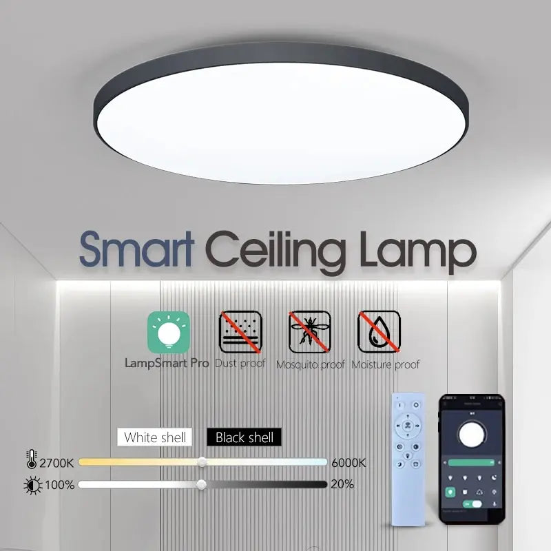 Smart Led Ceiling Lamp 36W 50W 220V Dimmable Modern Led Ceiling Lights with APP Remote Control for Bedroom Living Room