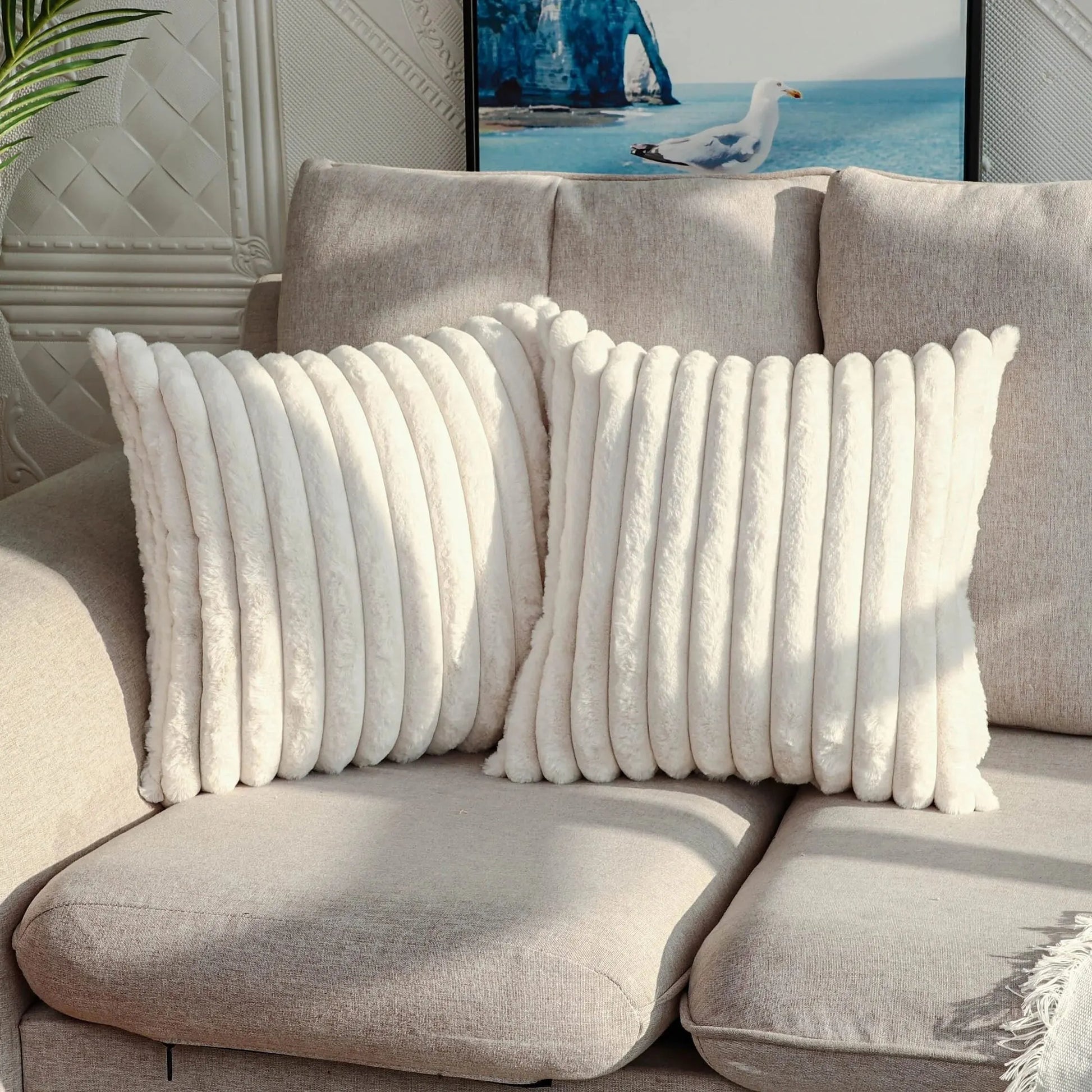 1Pc Stripe Corduroy Pillow Case Creative Home Fabric Pillowcushion for Sofa Bedroom Car, Home Decoration Home Decor Room Decor