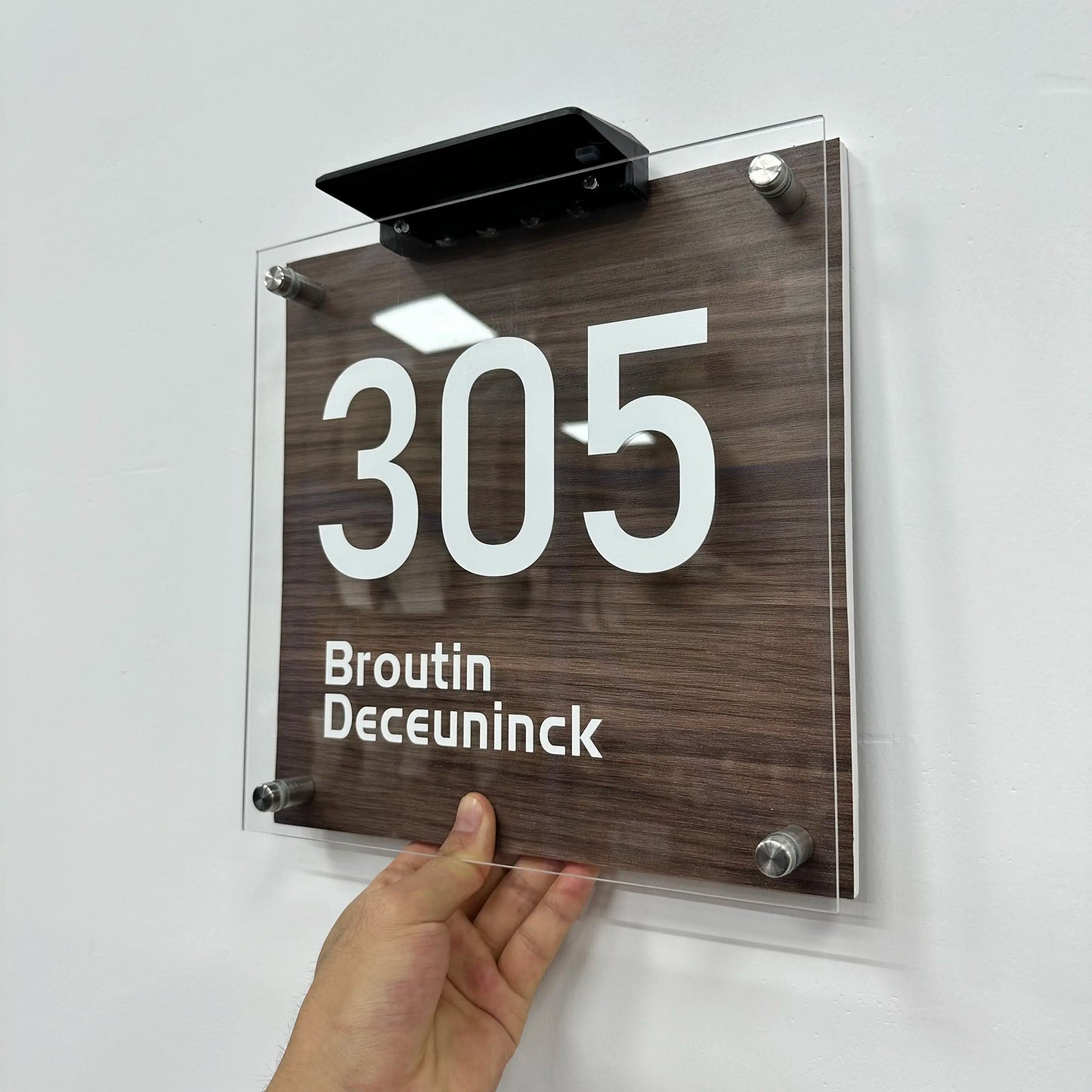 Customized LED Illuminated House Number Outdoor UV Print Solar House Sign Solar Lights Outdoor House Numbers Decor Door Sign